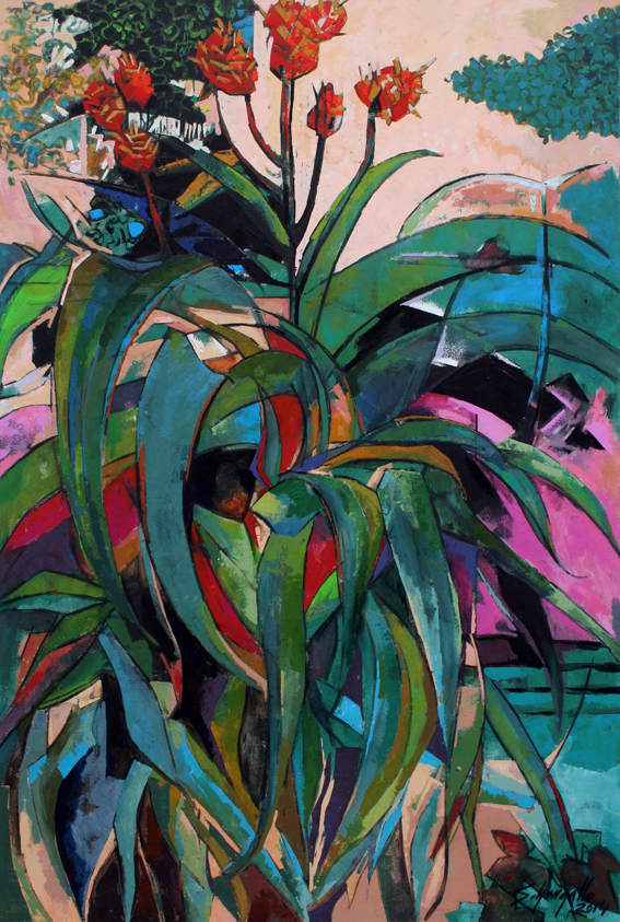 Agave 97x146 cm acrÃ­lico / lienzo 2014